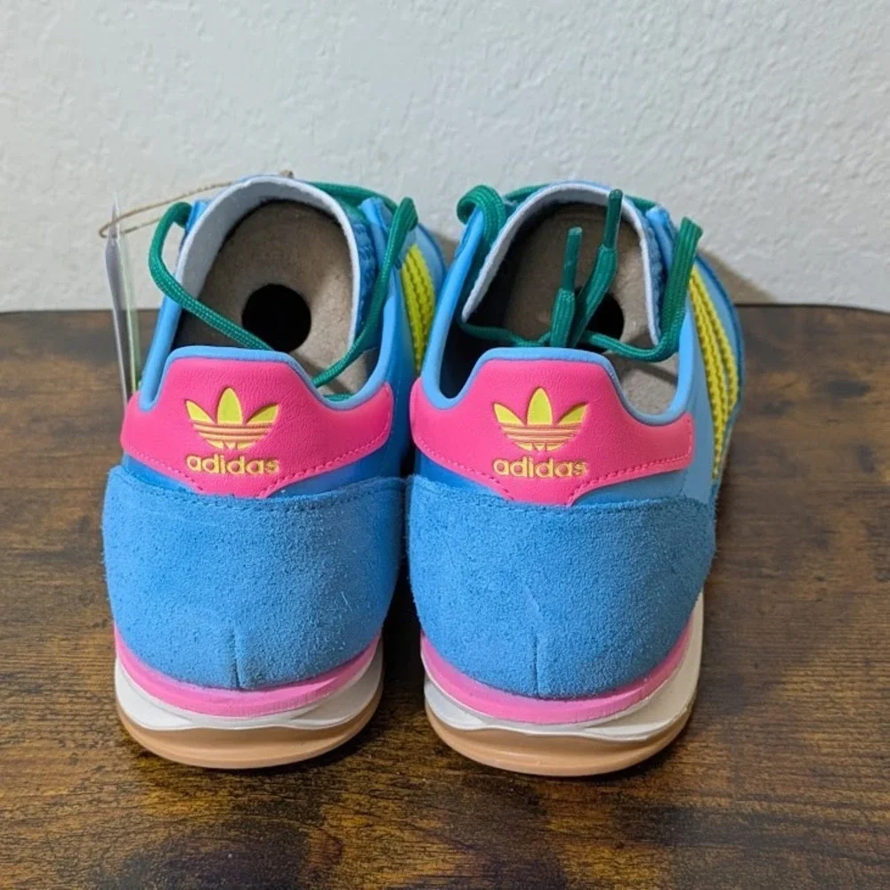 NEW Adidas SL 72 OG Sneakers Womens Sz 6.5 Sky Rush Solar Yellow Lucid Pink - Picture 5 of 16